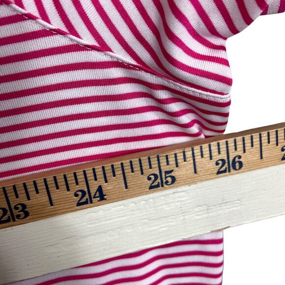 Nike Dri Fit Pink Striped Polo Golf Shirt Men's Size XXL - Picture 4 of 7